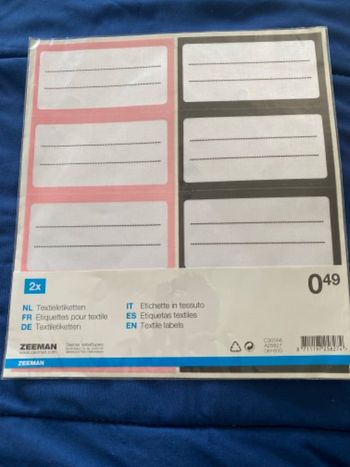 Étiquette pour textile