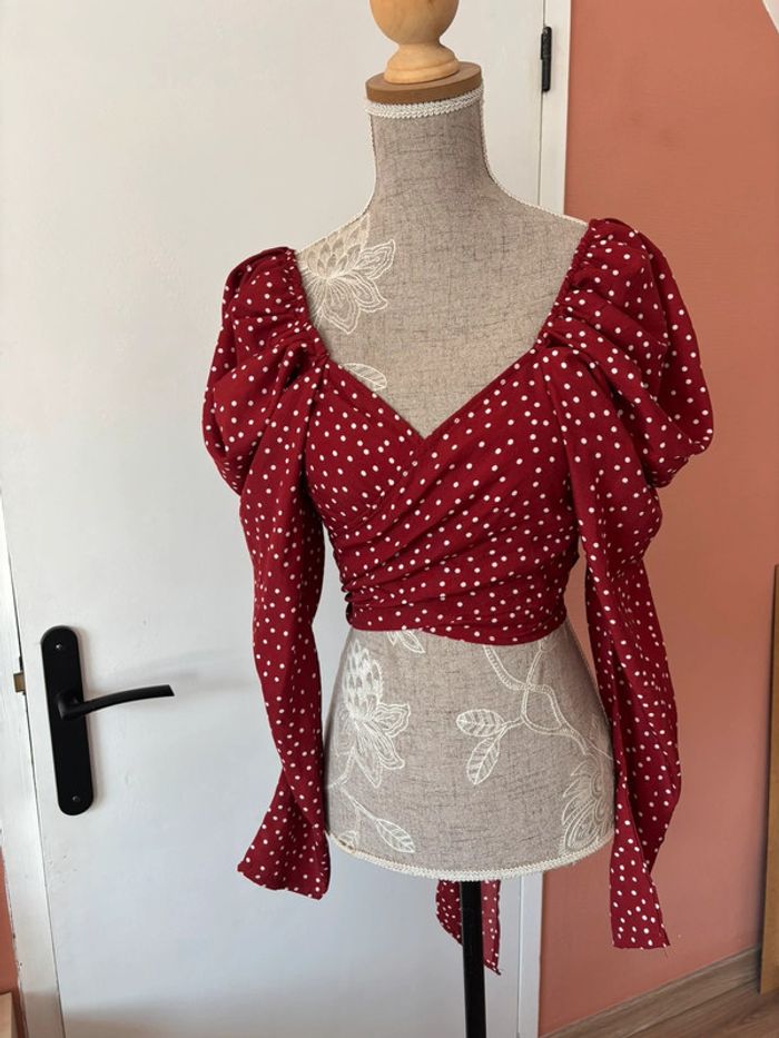 Blouse bohème à pois