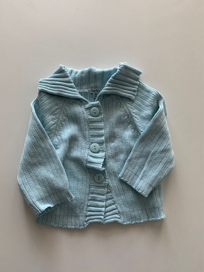 Gilet bleu bébé garçon taille 3 mois