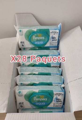 28  paquets de lingettes Pampres Aqua Harmonie