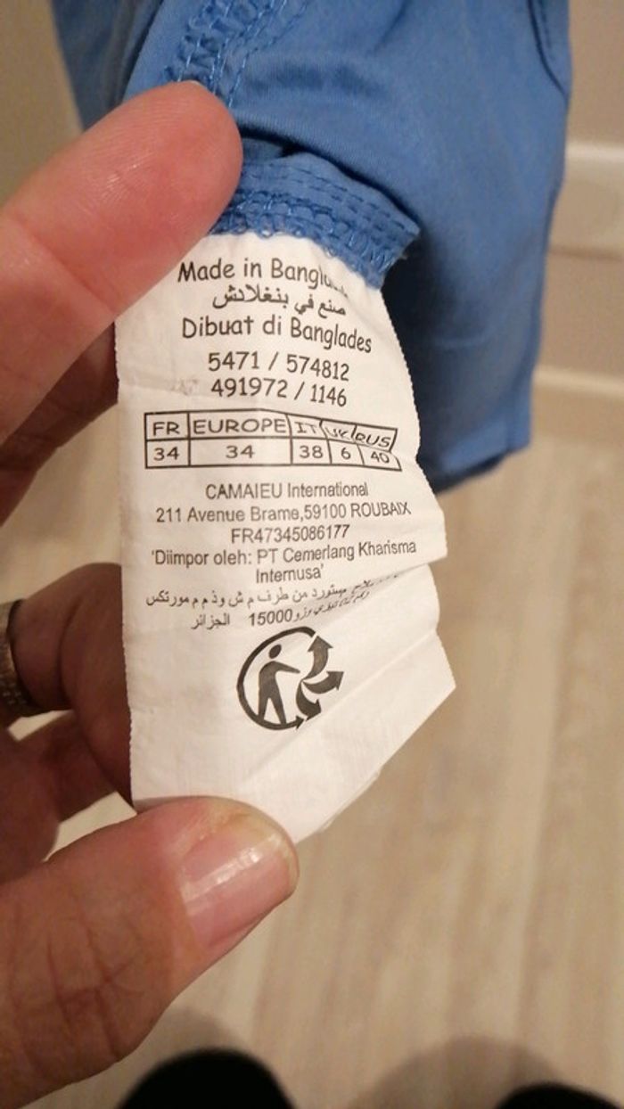 Chemise camaïeu bleu - photo numéro 2