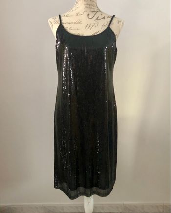 Robe de soirée noire pailletée