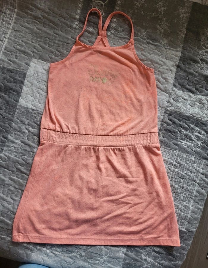 Robe d'été corail pailleté 5 ans