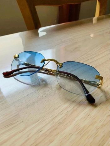 Lunettes de soleil bleu/doré