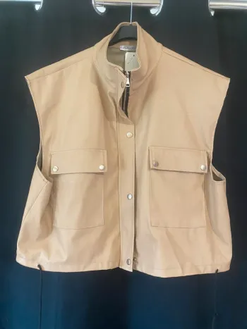 Veste sans manches similicuir