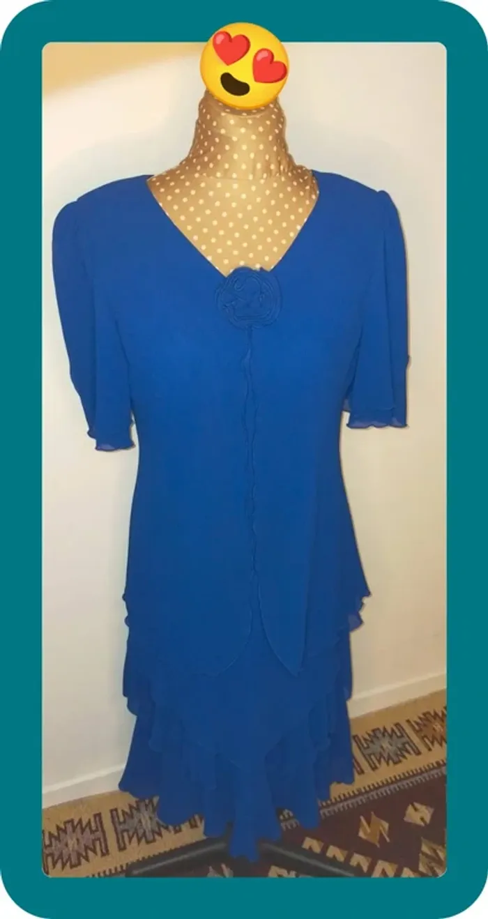 Robe de soirée vintage femme, Cattiva, bleu flamboyant, taille M