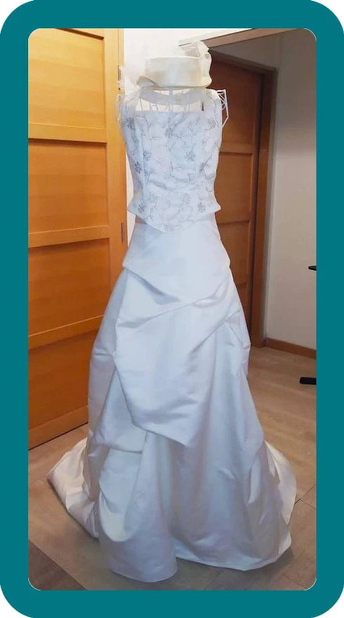 Robe de mariée jupe et bustier - photo numéro 7