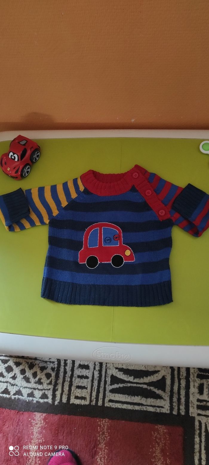 Pull voiture Tissaia 3 mois - photo numéro 2