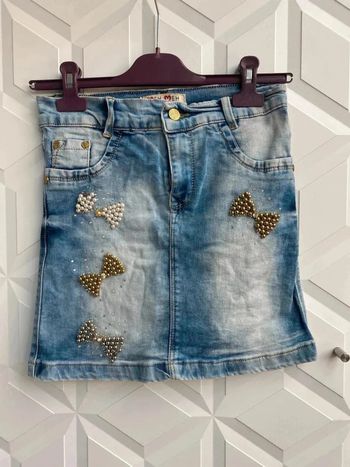 Jupe en jean avec perle taille 29
