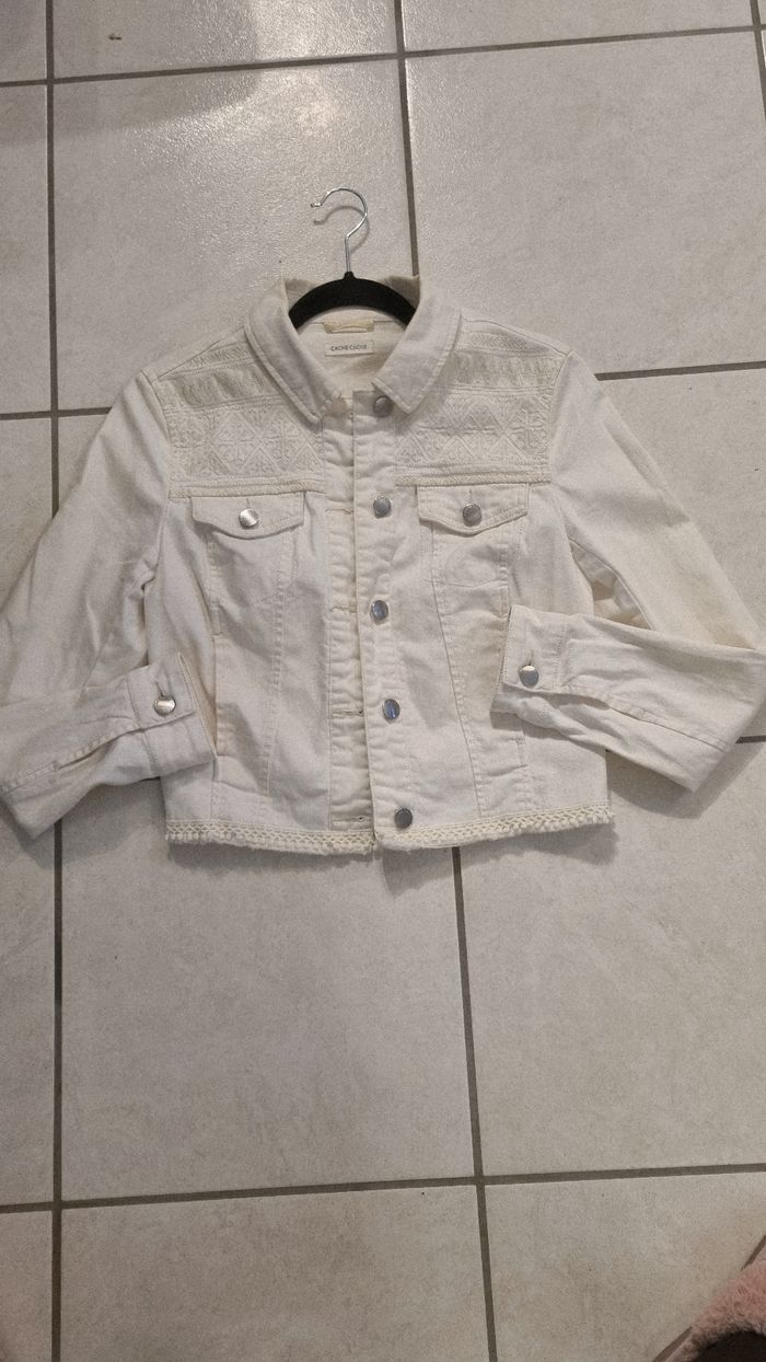 Veste en jean Cache-Cache crème taille XS