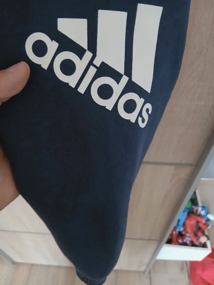 Gilet zippé pull sweatAdidas vintage bleu marine XXL - photo numéro 2