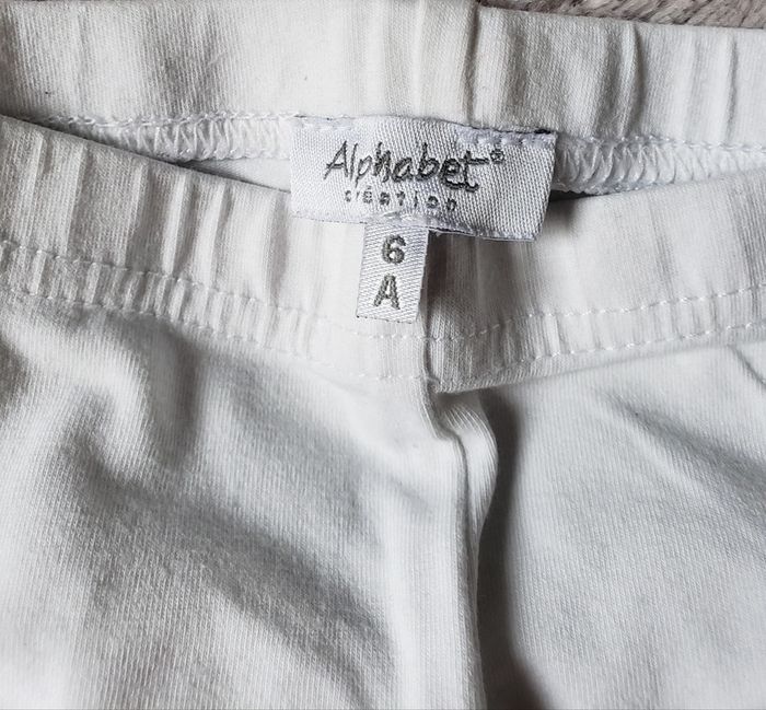 Legging court blanc taille 6 ans - photo numéro 3