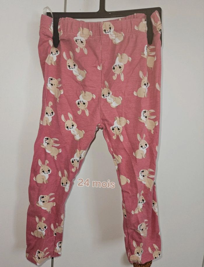 Legging rose avec imprimé lapin – Dopo Dopo – 18-24 mois (92 cm)