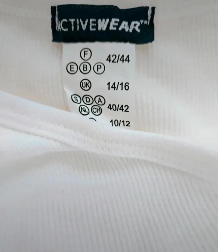Debardeur blanc avec fleur côté ActiveWear Taille 42/44 Neuf - photo numéro 5