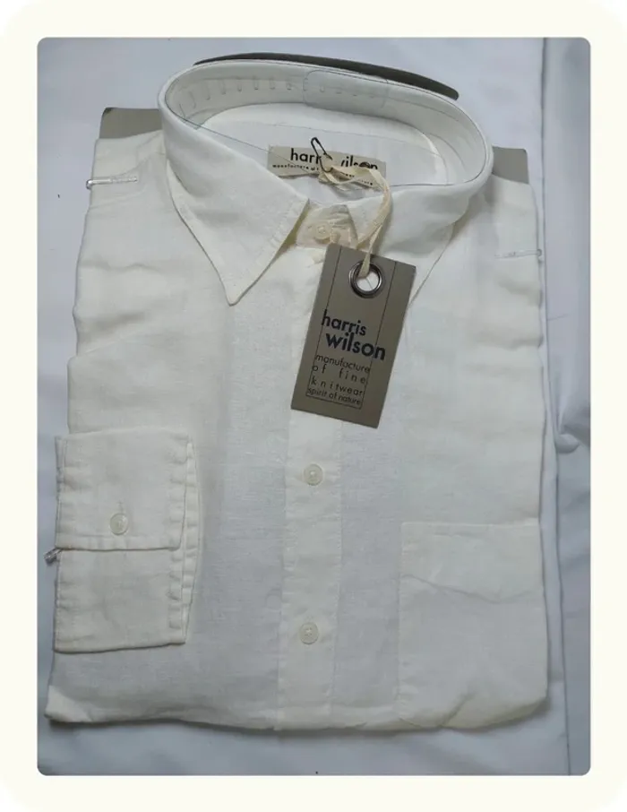 Chemise lin manches longues homme Harris Wilson neuve Taille L - photo numéro 2