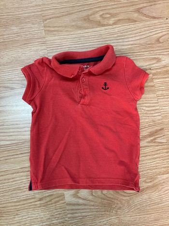 Polo manche courte rouge Kiabi 18mois