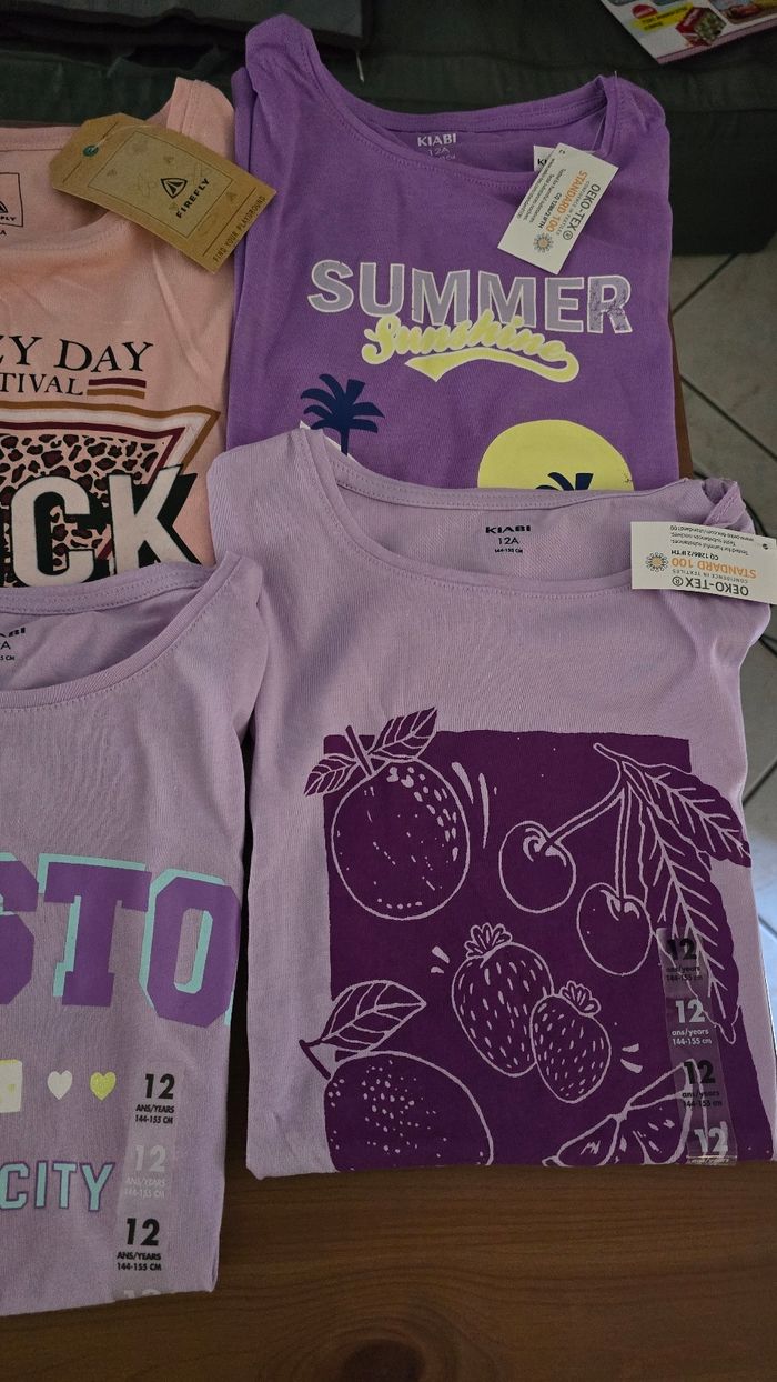(Neufs non portés) 🏷🥰🤩🩷 lot Tee-shirts MC 12 ans fille 🥰🤩🩷 - photo numéro 6