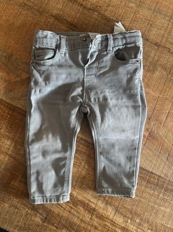 Jean Slim ZARA Baby Boy Gris T.74 (6-9 Mois) - Souple & Confort