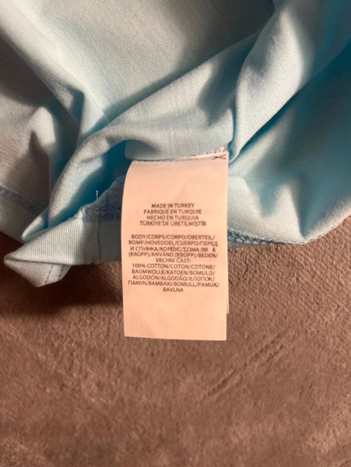 T-shirt Ralph Lauren Crewneck Embroidered Sky Blue Orange Poney – Taille L - photo numéro 6