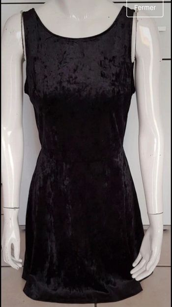 Robe femme patineuse dos nu en velours