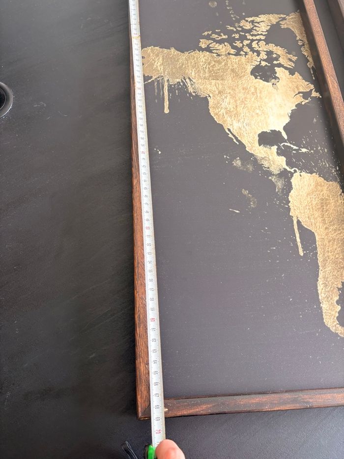Tryptique carte du monde 30x70 cm neuf - photo numéro 6