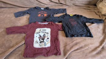 Lot de 3 t-shirts manches longues 