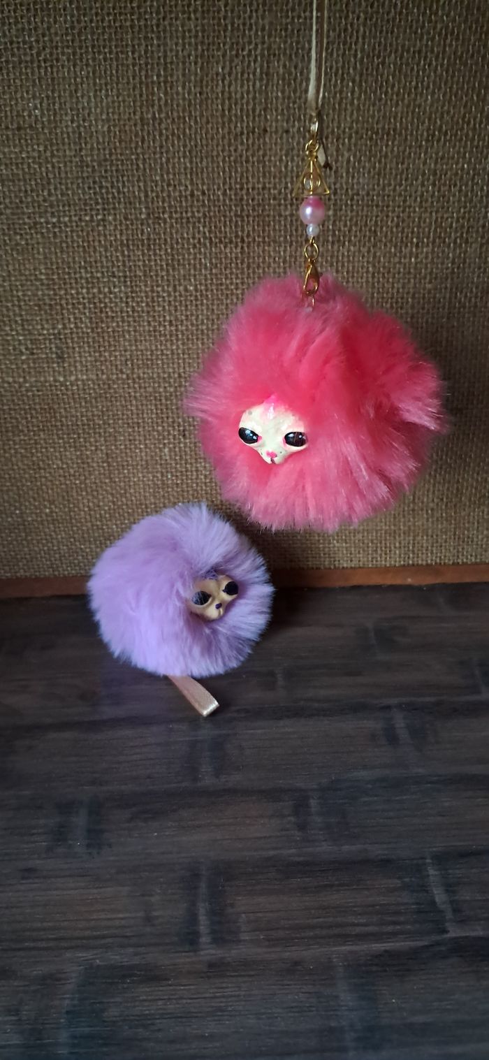 Duo ornement boursouflet rose et violet - photo numéro 5