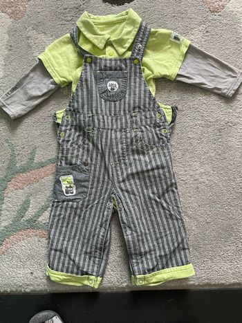 Ensemble salopette et t-shirt manche longue Orchestra 12 mois