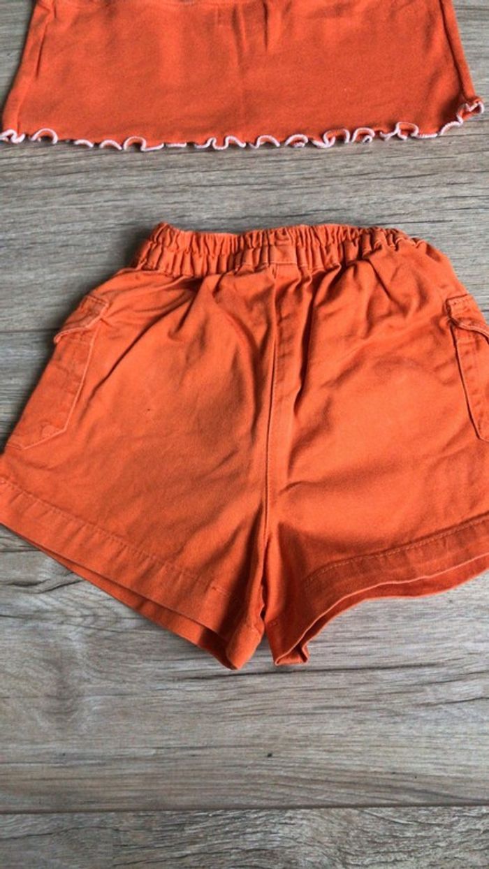 Ensemble short + tee-shirt 24 mois Vinyl Fraise - photo numéro 5