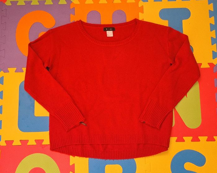 Pull rouge, la redoute, taille M/L (38/40)