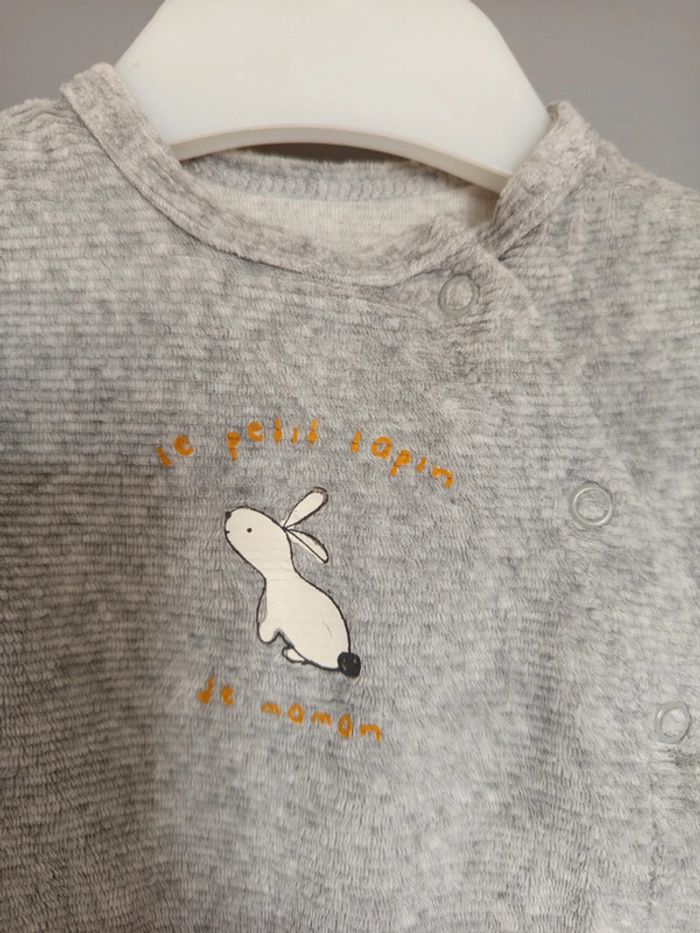 Lot pyjama velours 1 mois - photo numéro 3