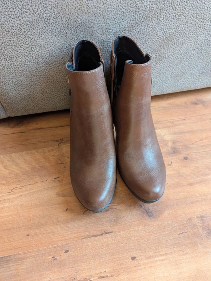 Bottines marron fashion victime - photo numéro 2