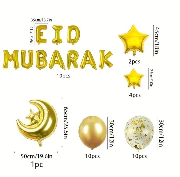 Lot ballons EID mubarak neuf - photo numéro 5