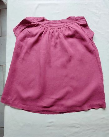 Robe en lin manches courtes été 5 ans