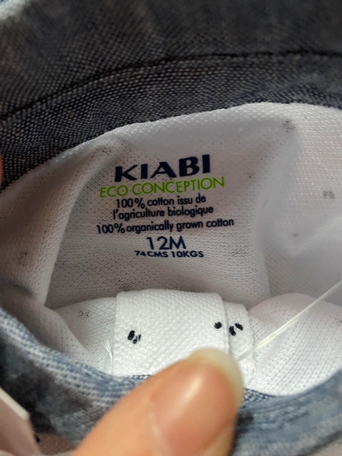 Polo blanc à motifs Kiabi Taille 12 M - photo numéro 3
