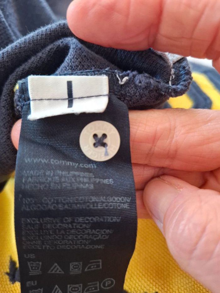 Polo jaune et bleu marine homme T XS - photo numéro 8