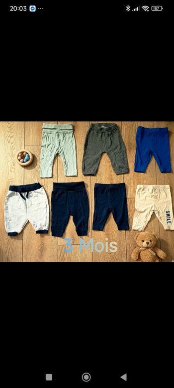 Lot de leggings et joggings 3 mois