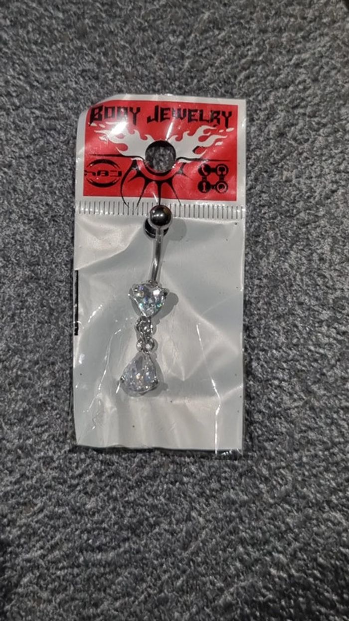 Piercing strass transparent
