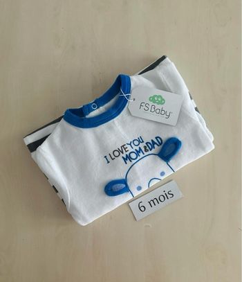 Pyjama bébé garçon - FS baby- neuf- Taille 6 mois 
