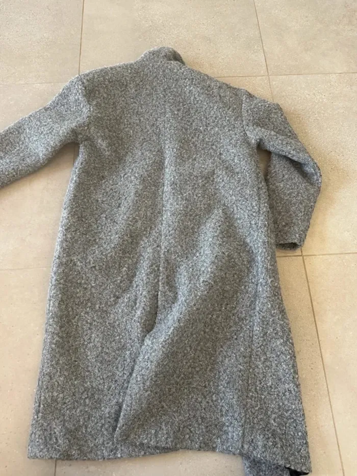 Long manteau gris Pimkie, très bon état, taille S - photo numéro 3