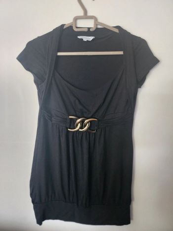 Tee-shirt blouse tunique robes noire en très bon état Xl 42 Clockhouse
