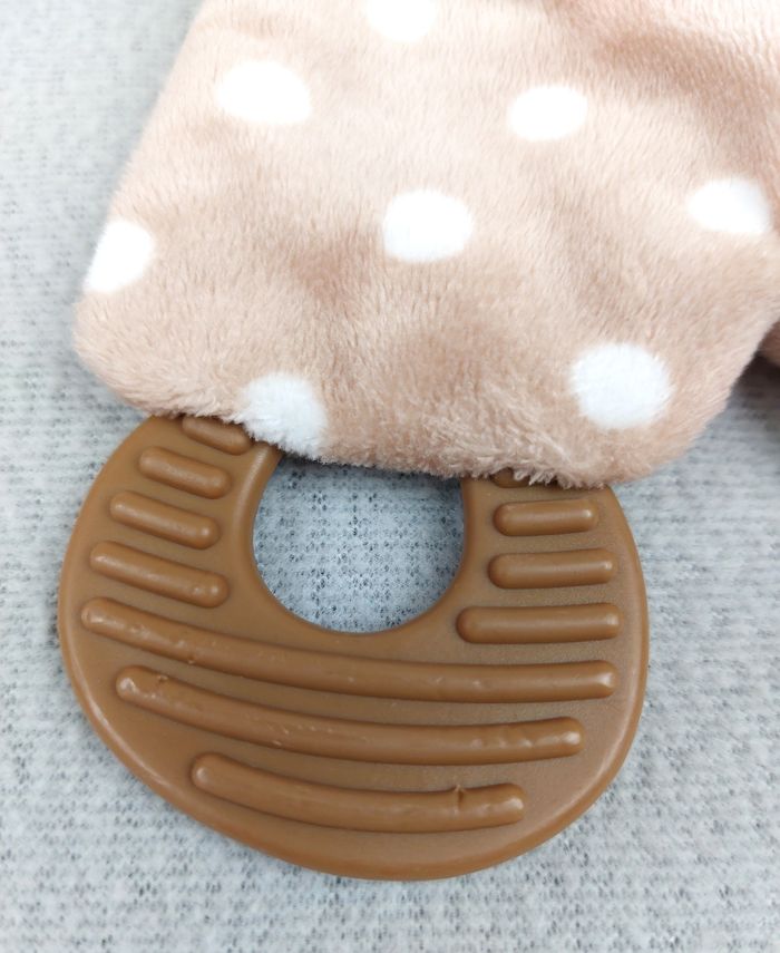 Doudou plat lion marron blanc ZD Trading Action anneau dentition - photo numéro 3