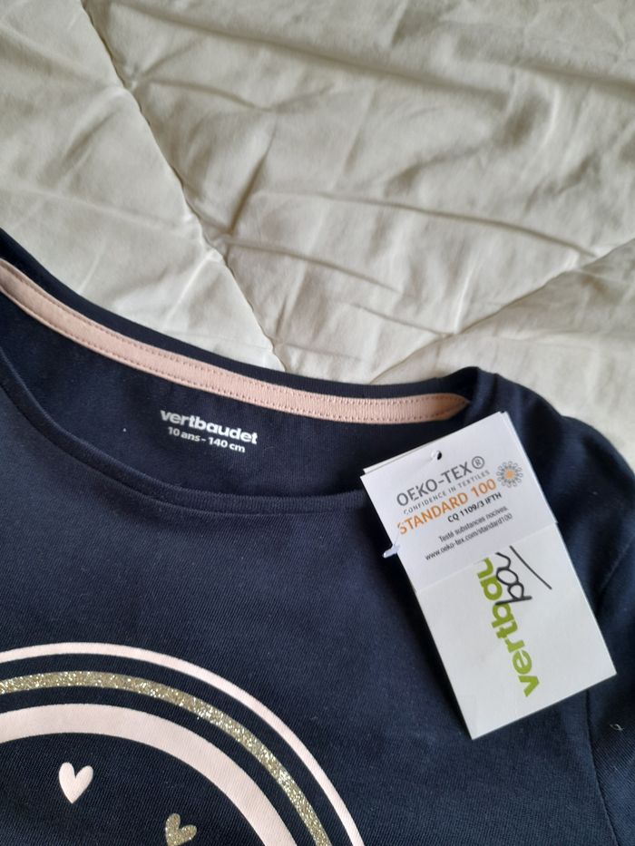 T-shirt vertbaudet 10ans neuf avec étiquette - photo numéro 2