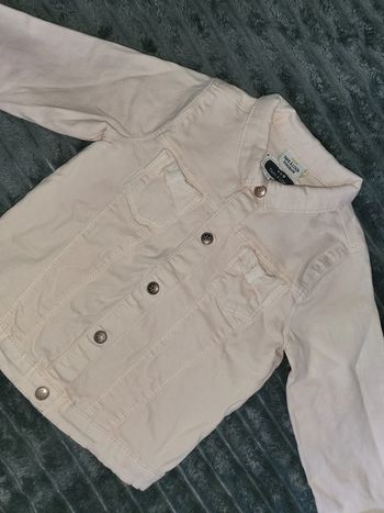 Veste en jean rose pale