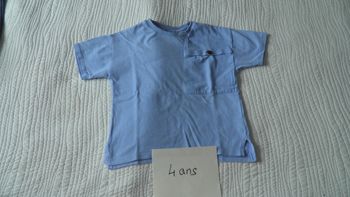 T-shirt manches courtes bleu 4 ans Zara