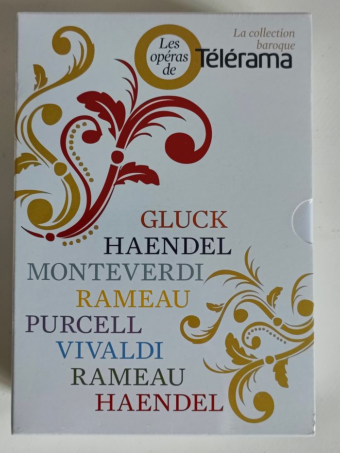 Beau coffret DVD, neuf, Telerama "Les Opéras de Gluck Haendel Monteverdi Rameau Purcell Vivaldi"