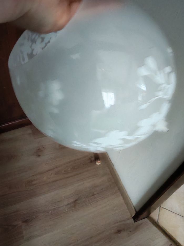 Lampe abat-jour à poser en verre transparent motifs floraux Ikea - photo numéro 6