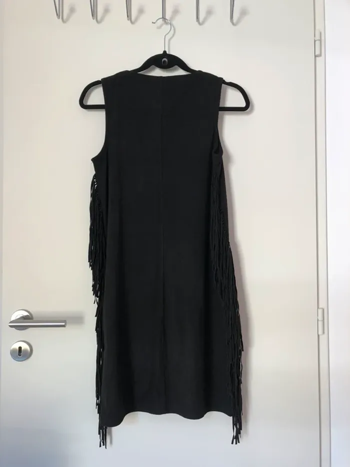 Robe noire à franges imitation daim Morgan taille S - photo numéro 6