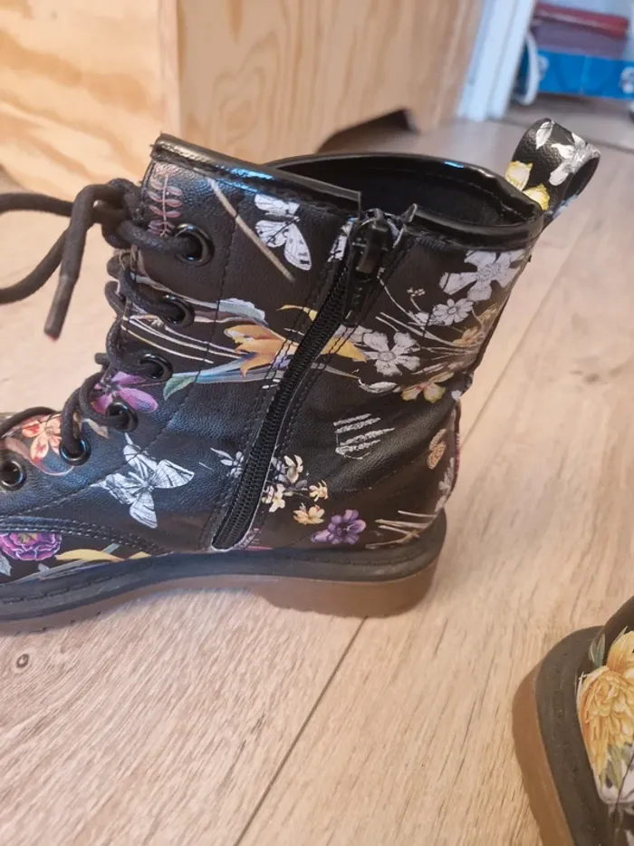 Bottines fleuries, Primark, 37, neuves - photo numéro 4