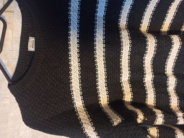 Pull Femme Rayé Noir & Blanc Pimkie Taille M - photo numéro 2